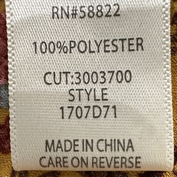 Max Studio Brown Floral Ruffle Wrap Tie Waist Peasant Boho Blouse V-Neck Size M - Picture 11 of 12